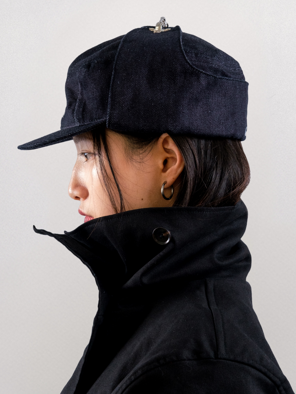 Goers Studio Bennett Denim Hat in Black