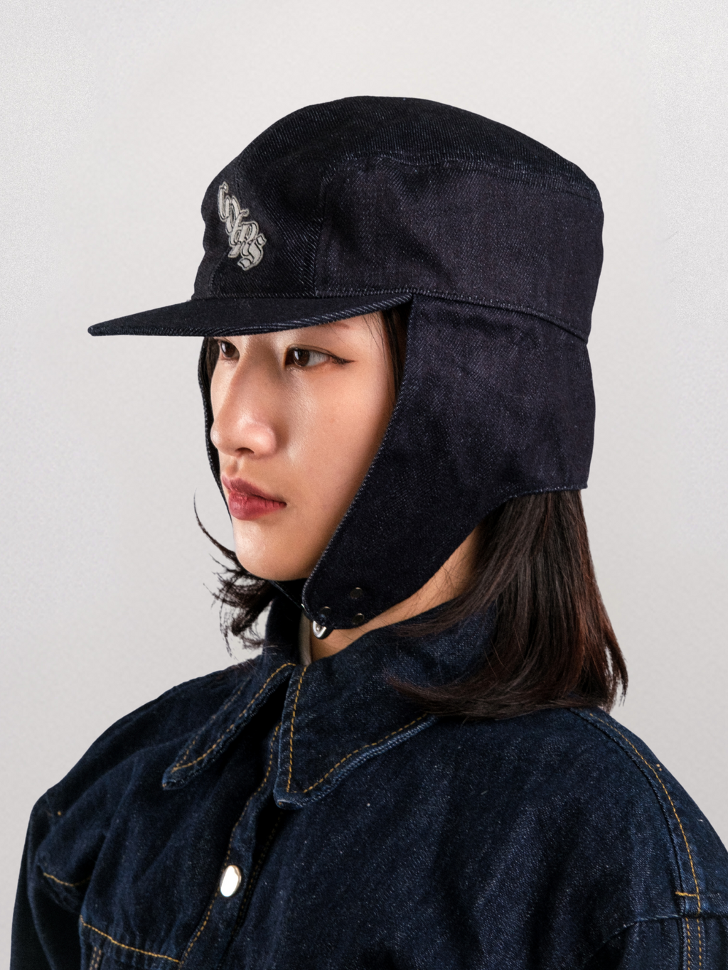 Goers Studio Bennett Denim Hat in Black