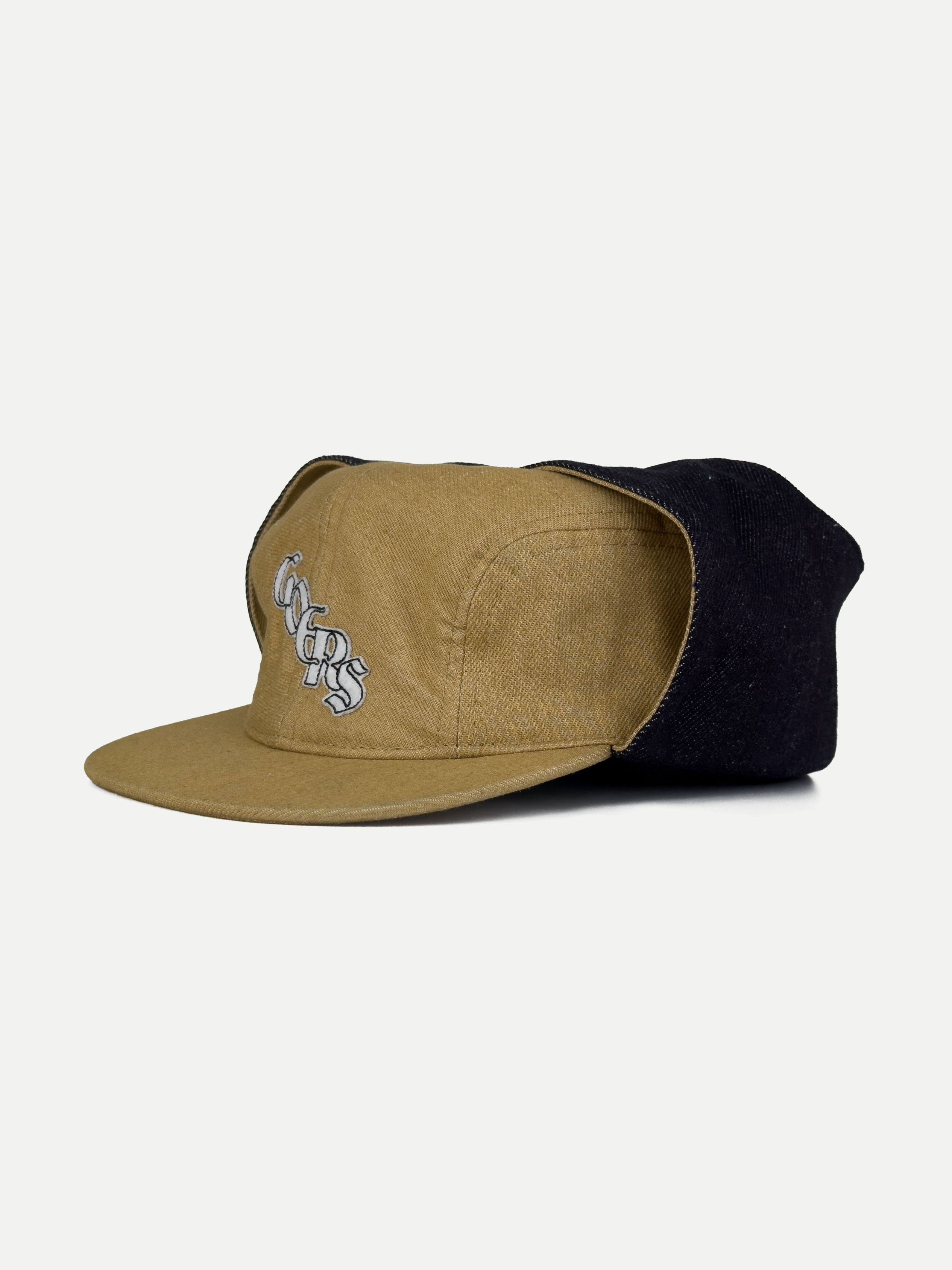 Goers Studio Bennett Denim Hat in Beige & Black