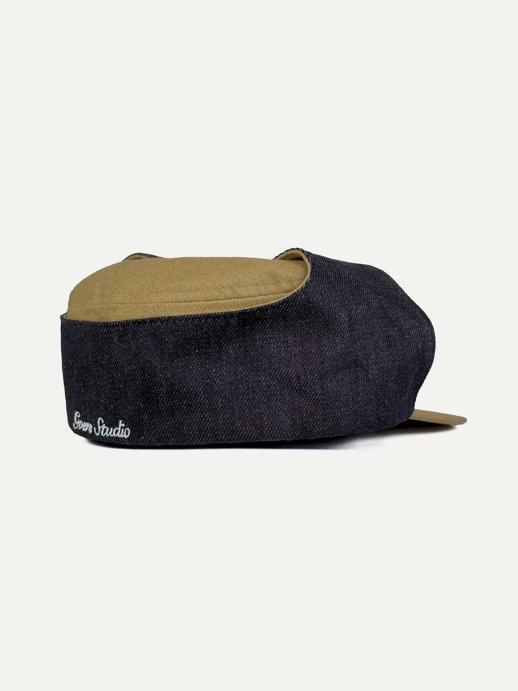 Goers Studio Bennett Denim Hat in Beige & Black