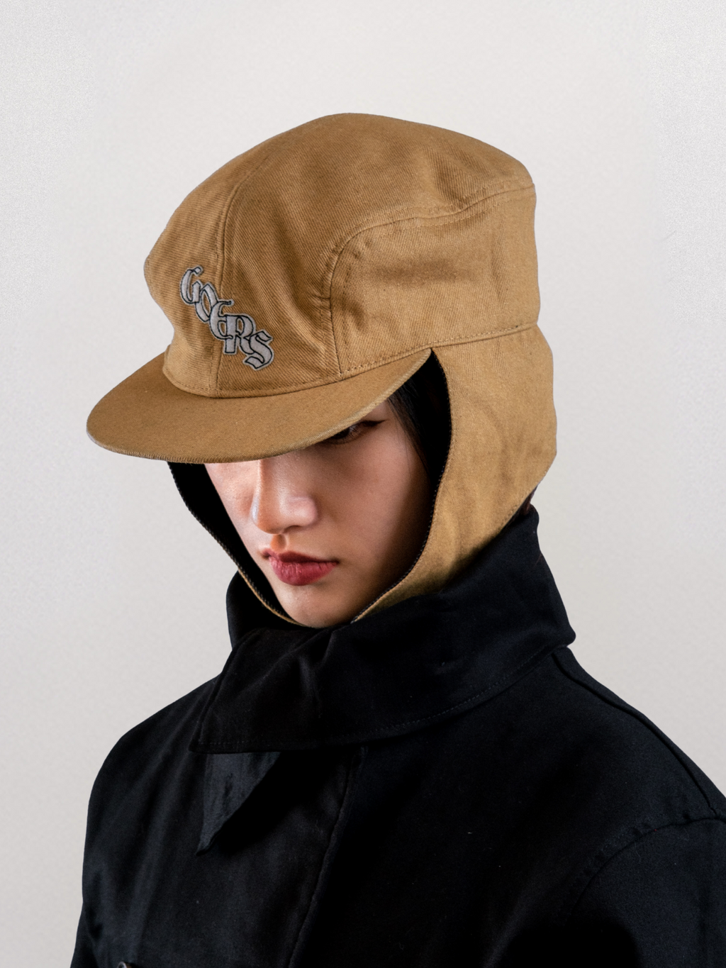 Goers Studio Bennett Denim Hat in Beige & Black