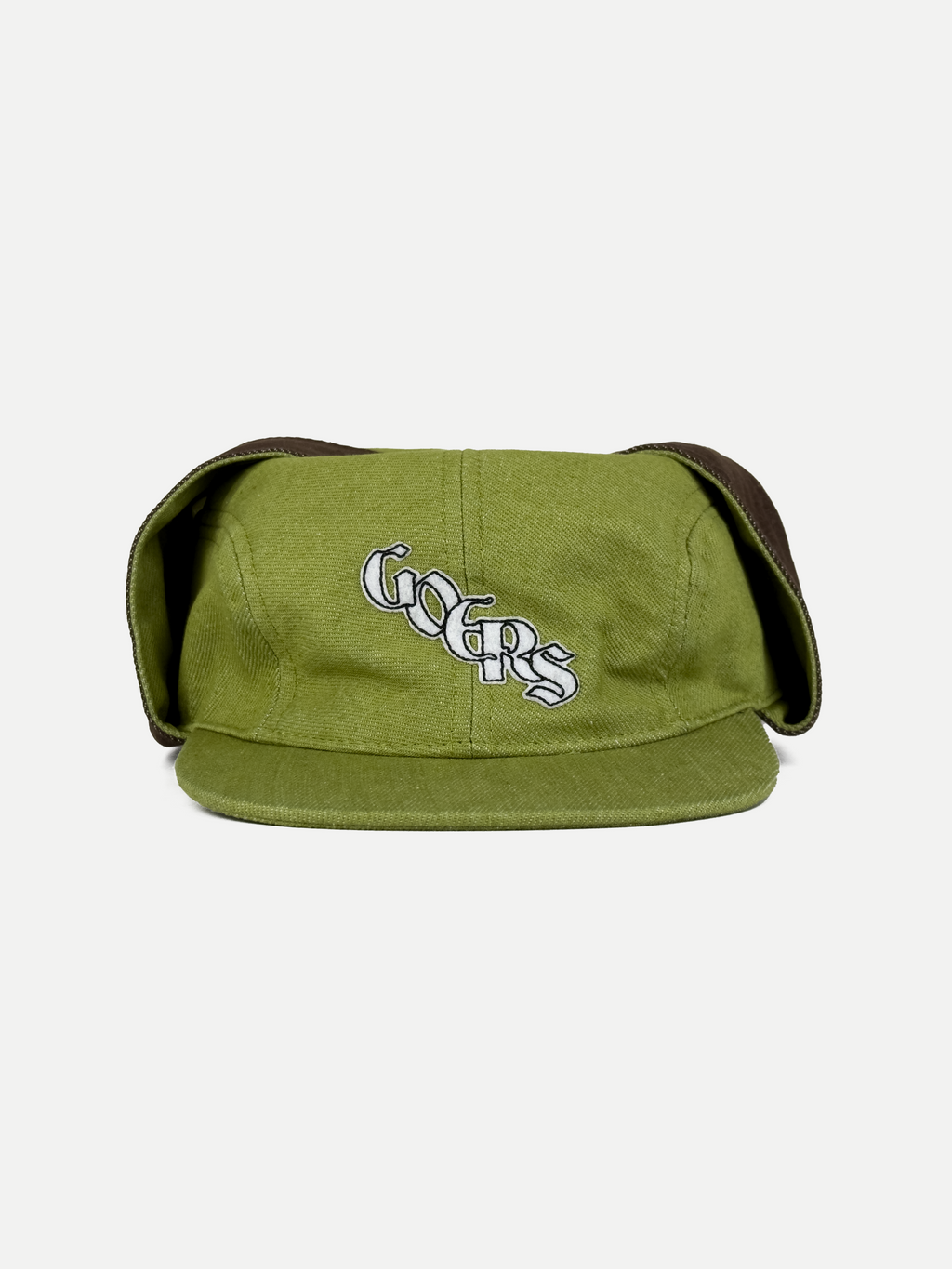 Goers Studio Bennett Denim Hat in Moss Green & Brown