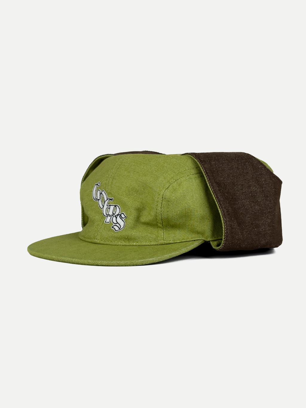 Goers Studio Bennett Denim Hat in Moss Green & Brown