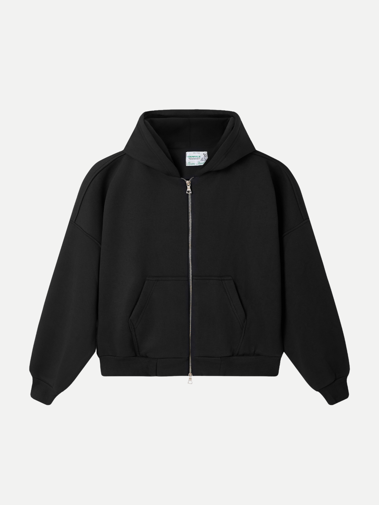 Goers Studio Capsule Double-Zipped Hoodie in Black