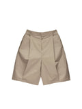 6CRAYON Elastic Waist Wide-Leg Shorts 2.0 – Double Pleated & Loose Fit with Coating