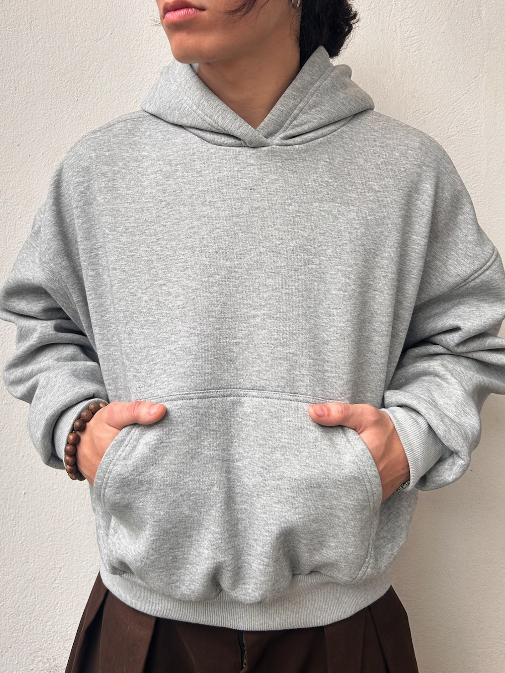 Goers Studio Capsule Boxy Hoodie in Heather Gray