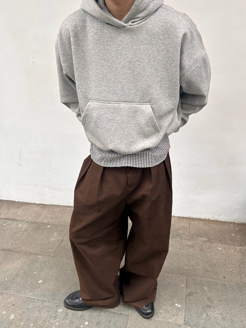 Goers Studio Capsule Boxy Hoodie in Heather Gray