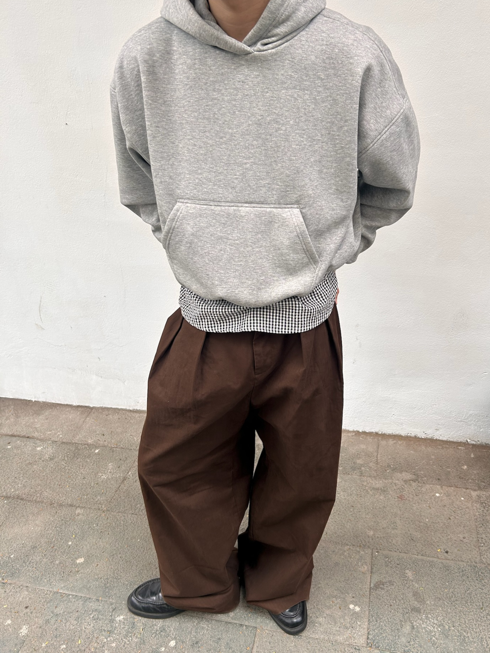 Goers Studio Capsule Boxy Hoodie in Heather Gray