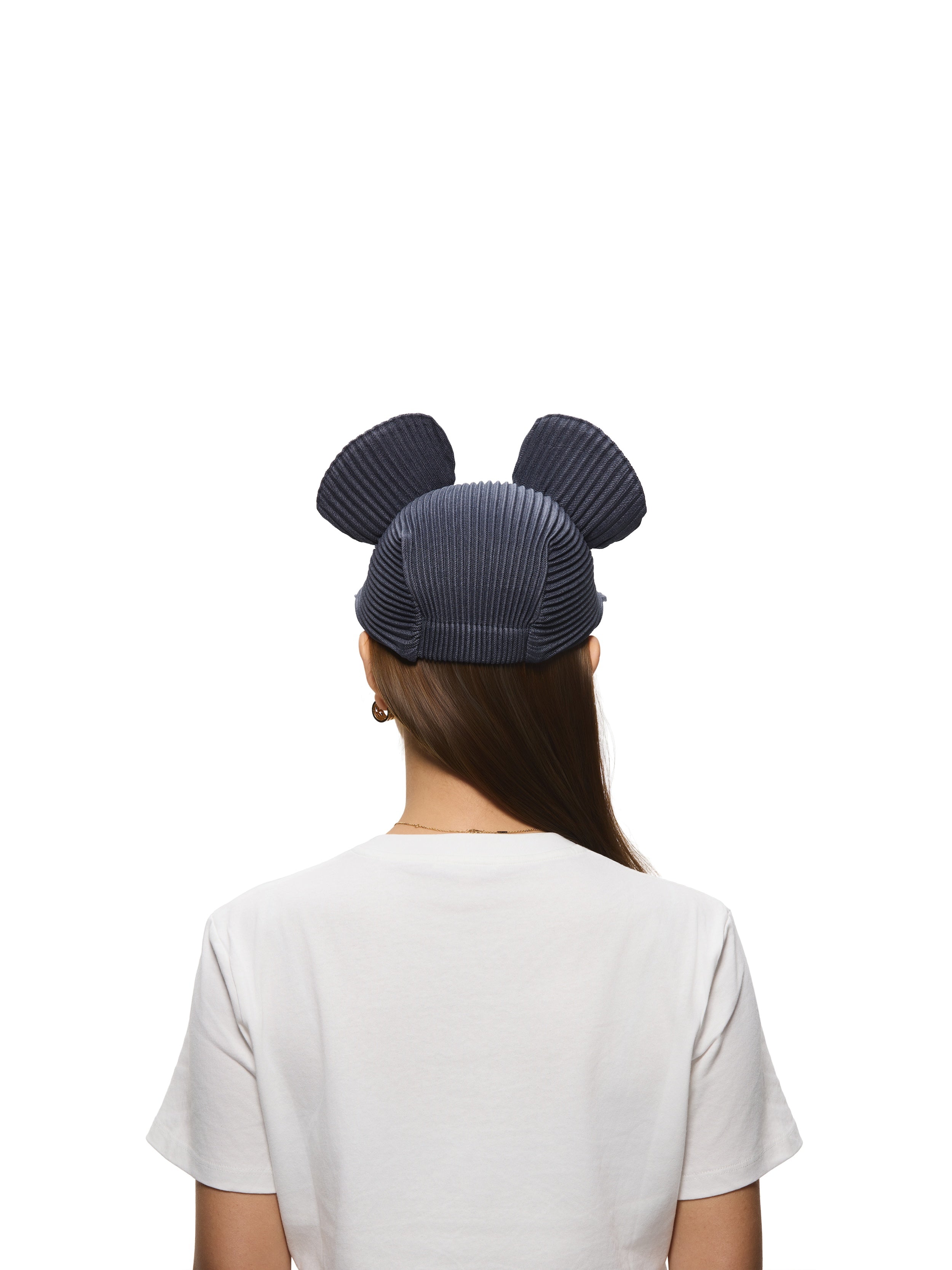 6CRAYON Denim Blue Pleated Flat Brim Mickey Cap