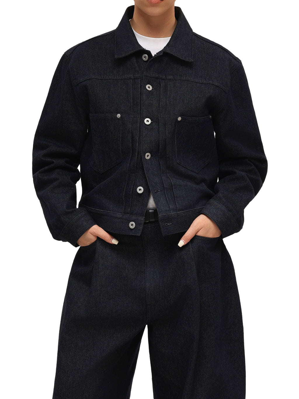 6CRAYON 11.3oz Indigo Blue Non-Fade Short Denim Jacket
