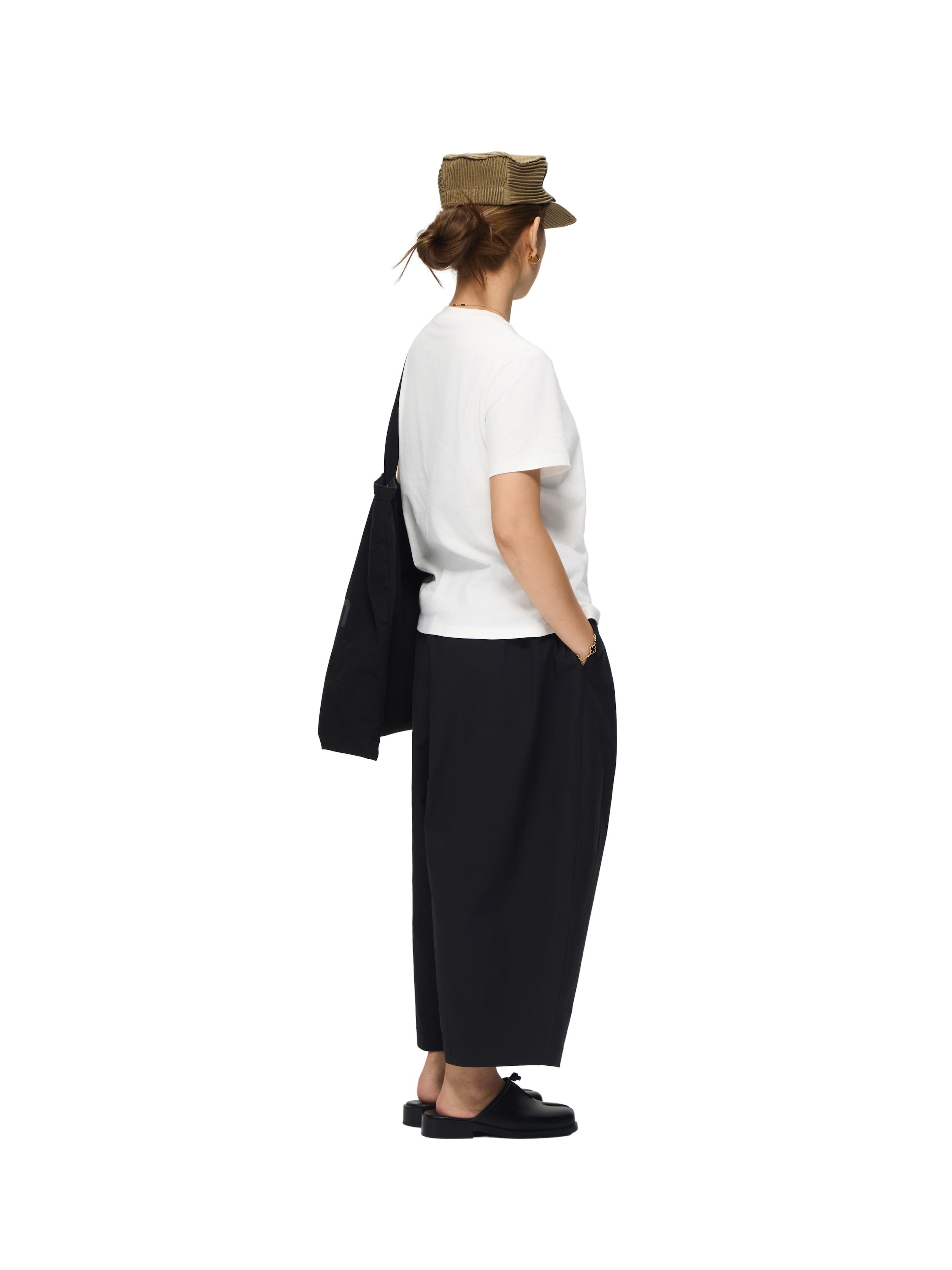 6CRAYON White Box Fit T-Shirt with Offset Spliced Neckline & Classic Flock Print