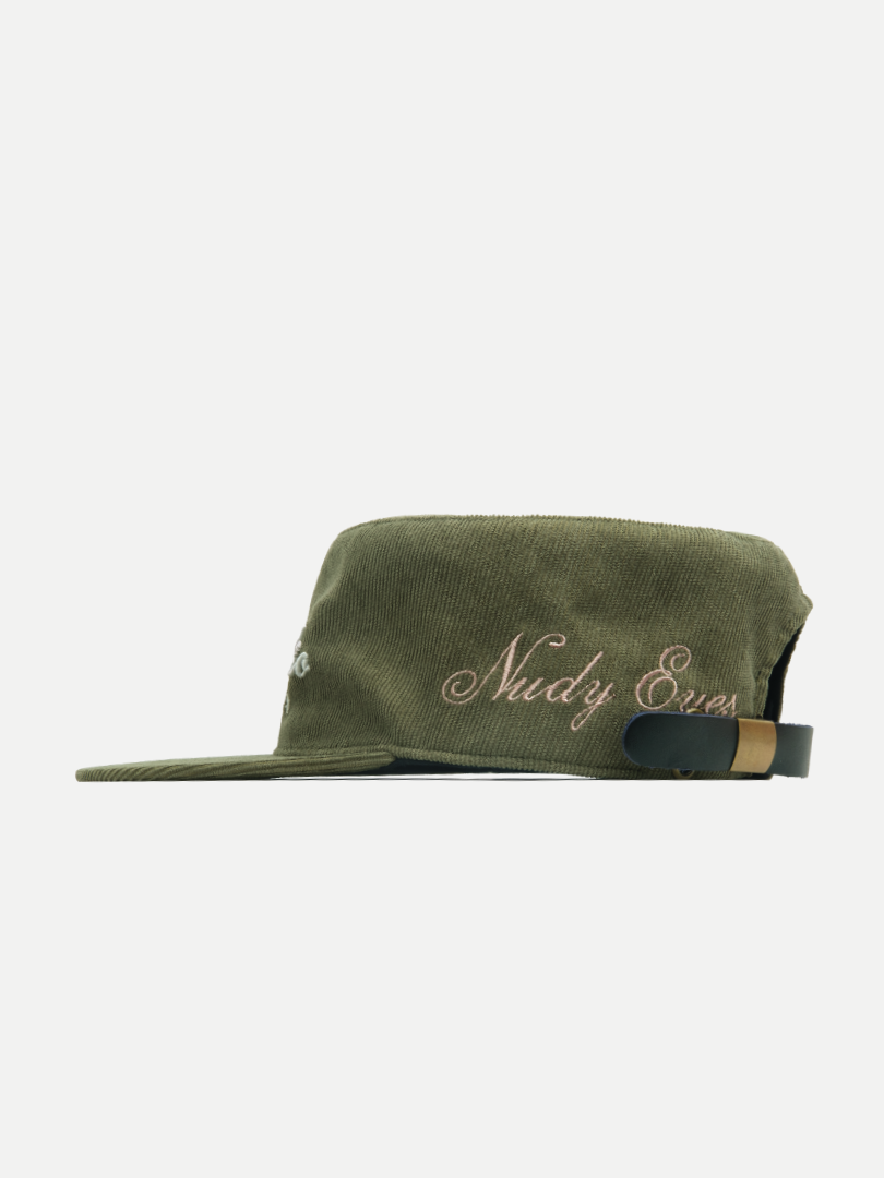 Goers Studio Nudy Eyes Painters Cap in Olive Green