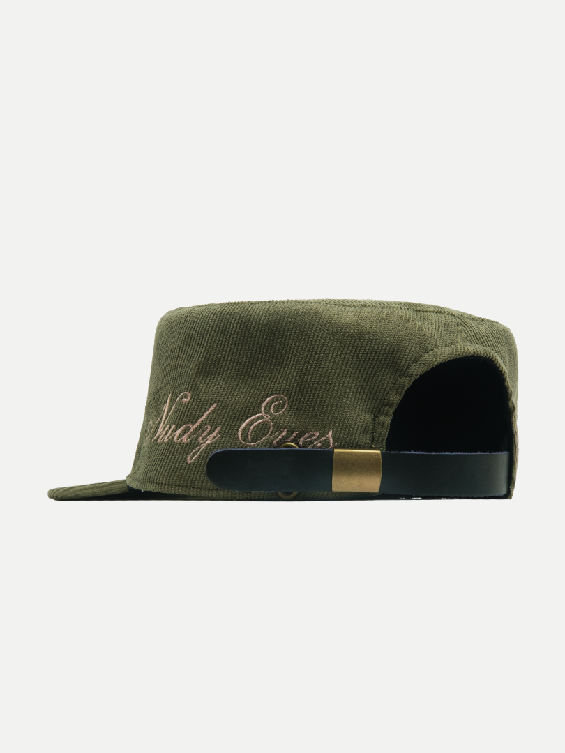 Goers Studio Nudy Eyes Painters Cap in Olive Green