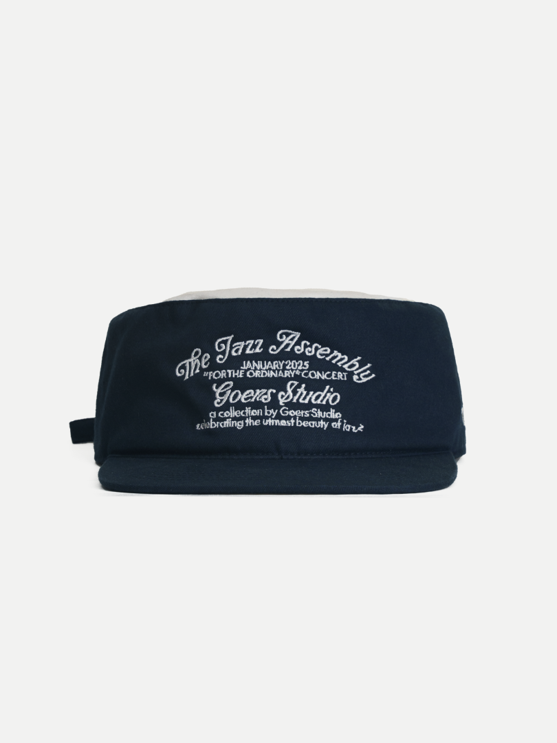 Goers Studio Unforgettable Painters Cap in White & Navy