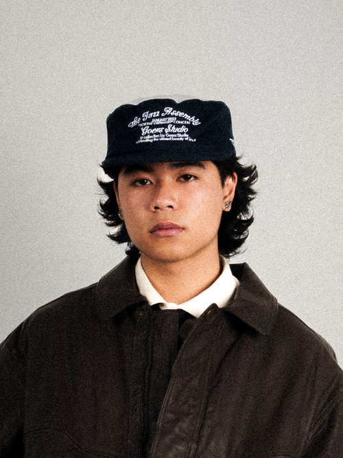 Goers Studio Unforgettable Painters Cap in White & Navy
