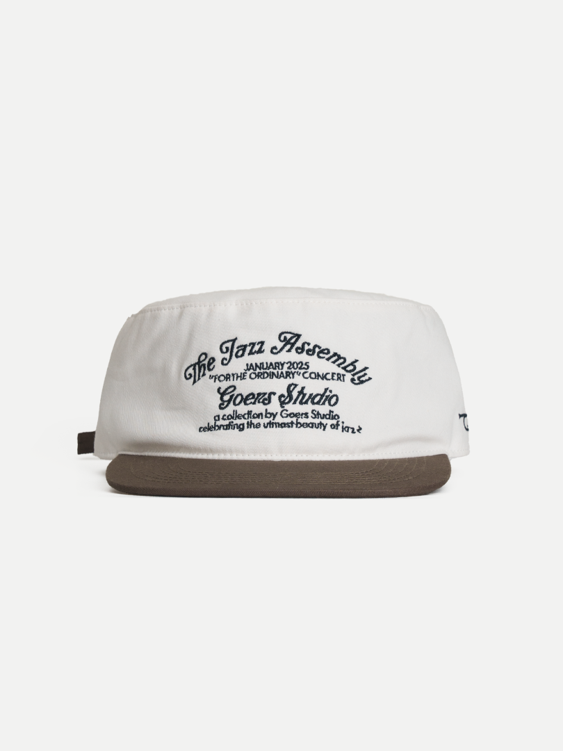 Goers Studio Unforgettable Painters Cap in Off-white & Brown