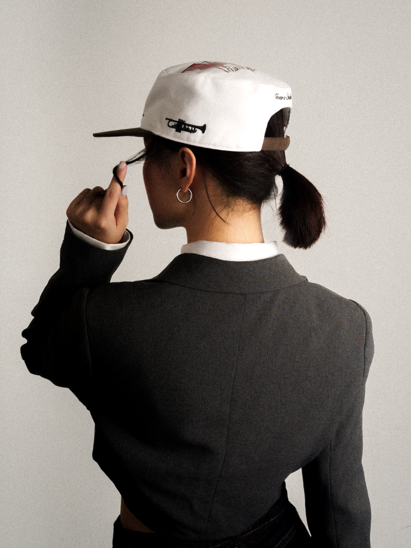 Goers Studio Unforgettable Painters Cap in Off-white & Brown