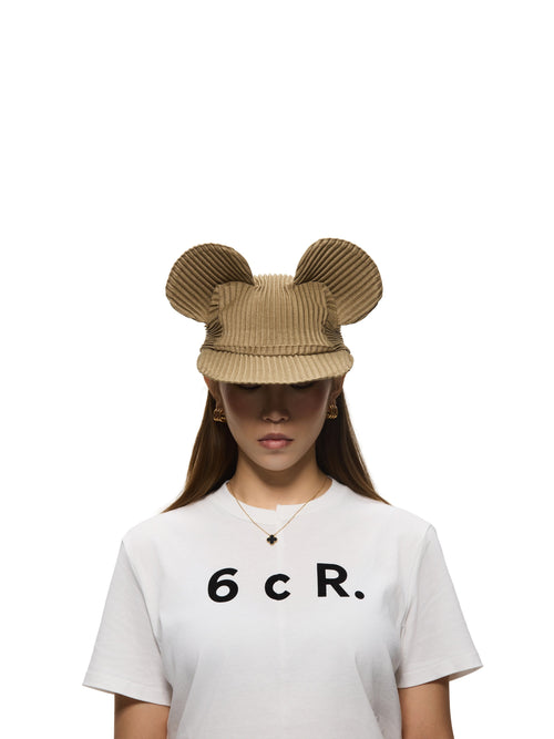 6CRAYON Army Green Pleated Flat Brim Mickey Cap