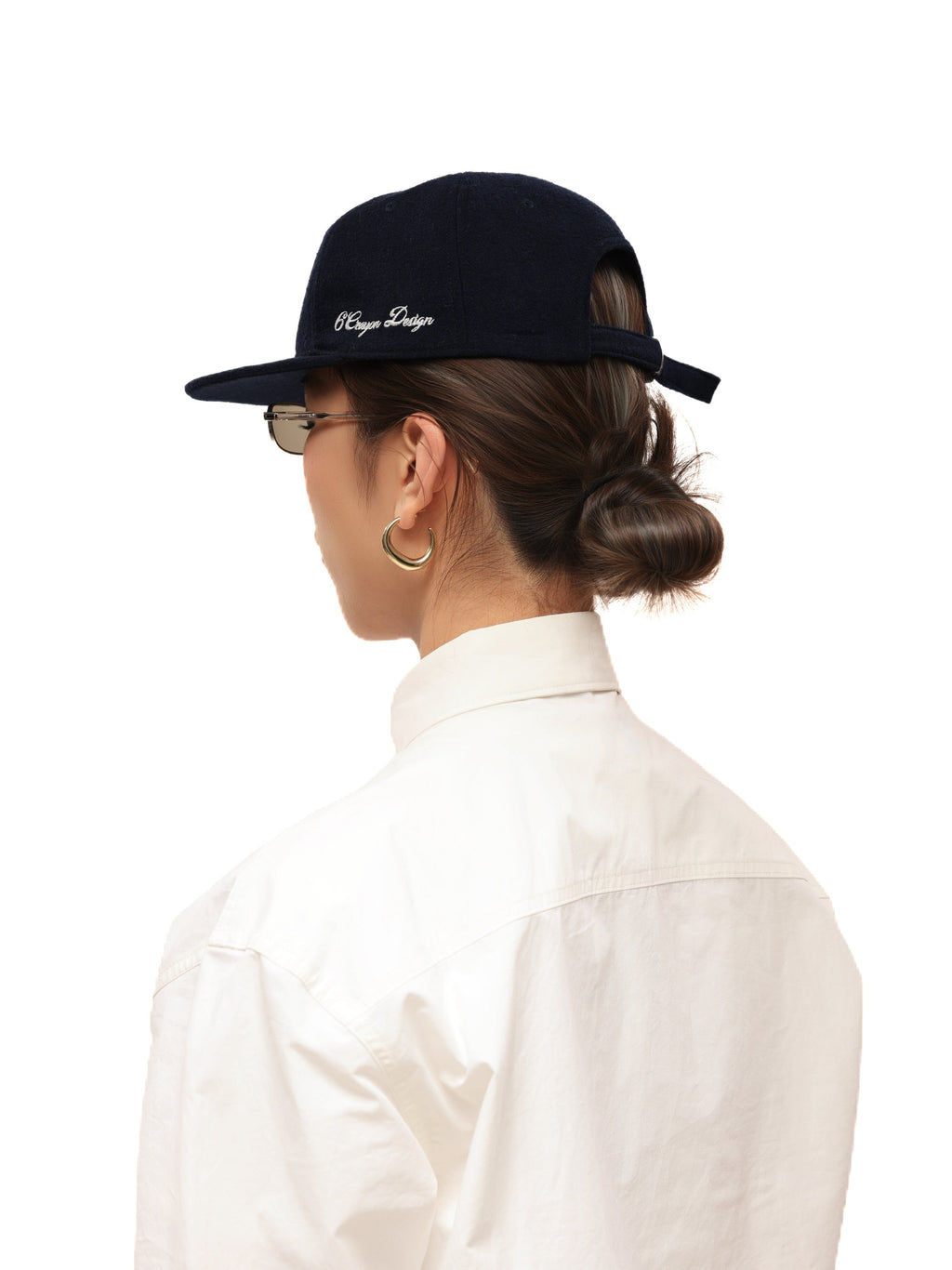 6CRAYON Autumn-Winter Classic Embroidered Wool Blend Six-Panel Baseball Cap