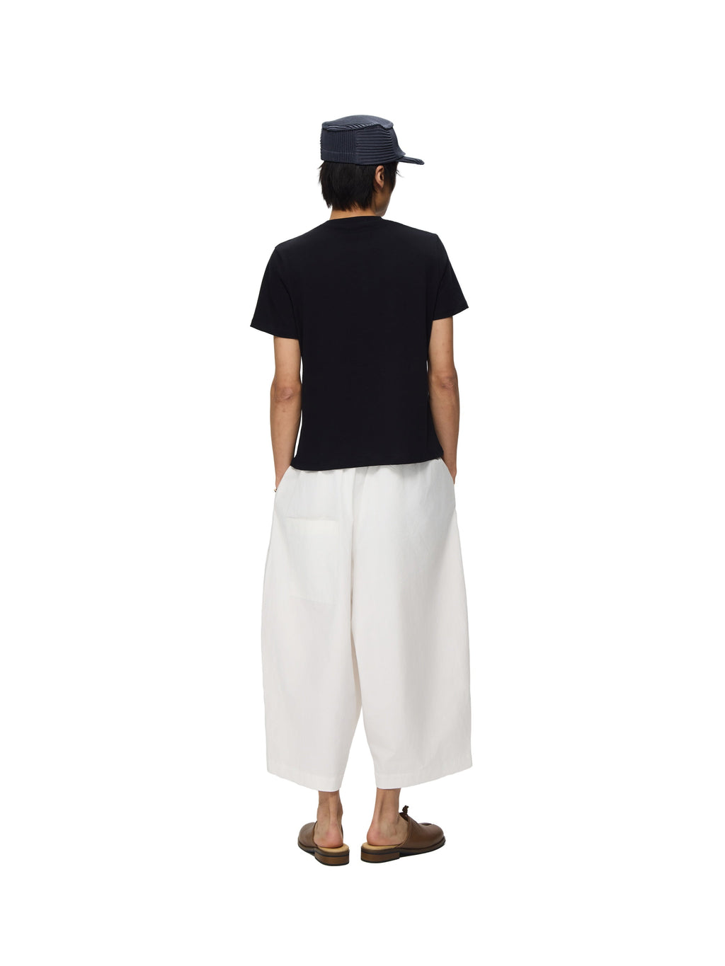 6CRAYON Black Box Fit T-Shirt with Offset Spliced Neckline & Classic Flock Print