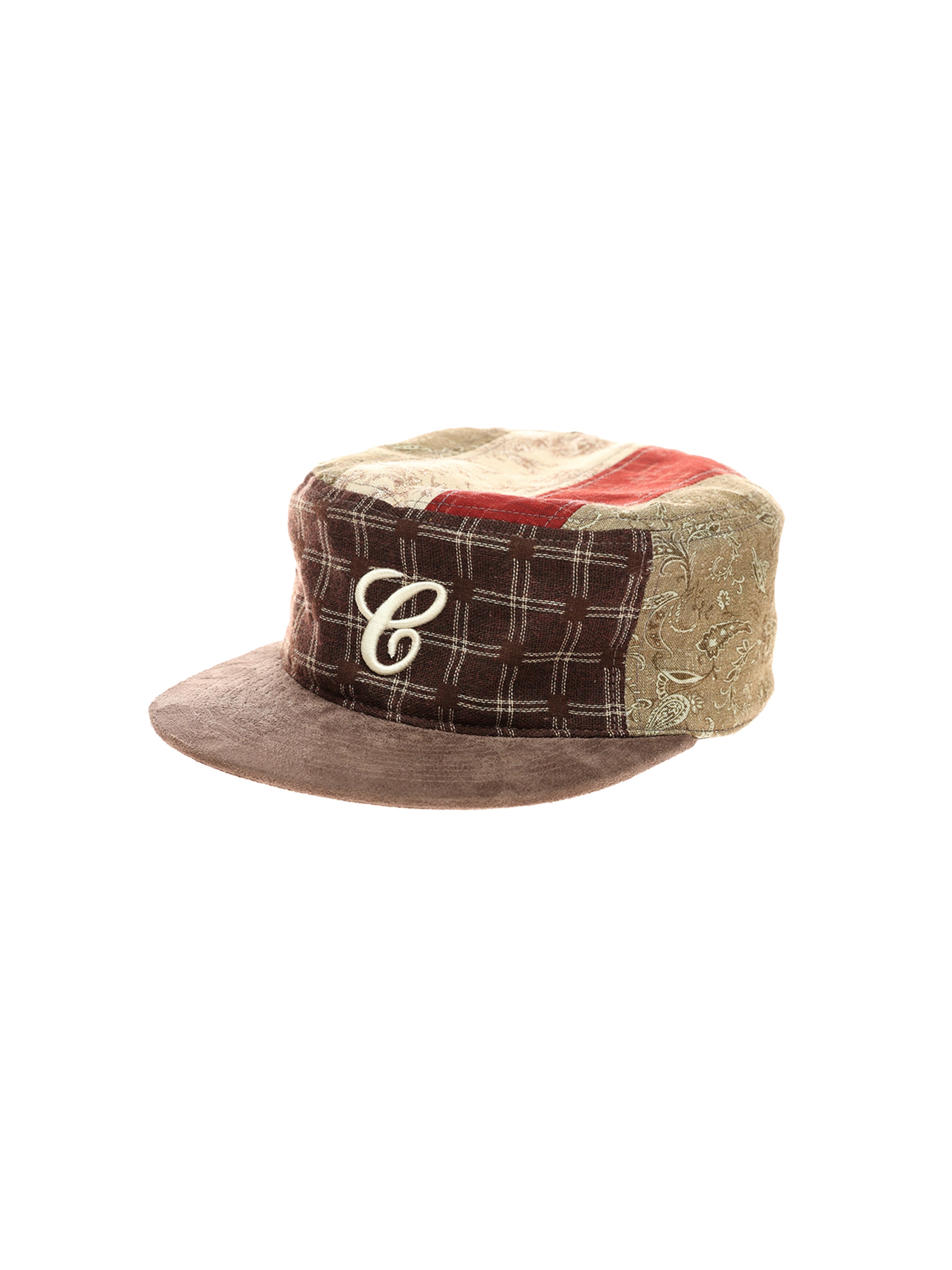 6CRAYON Vintage Patchwork Flat Top Baseball Cap