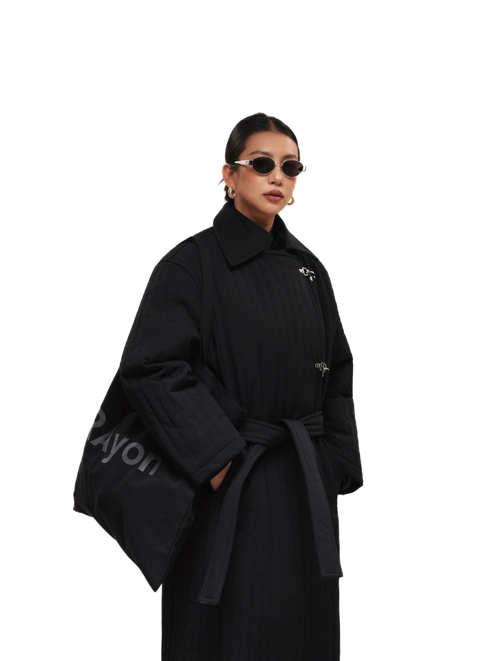 6CRAYON Quilted Knee-Length Lobster-Clasp Structured Overcoat