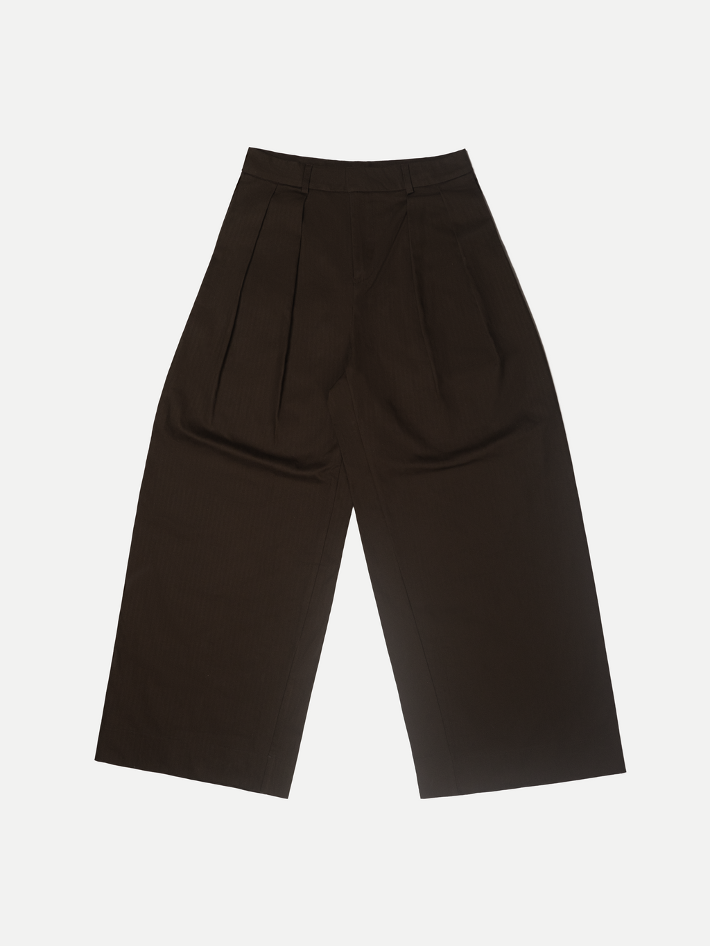 Goers Studio Double Pleated Trousers in Coffee Brown
