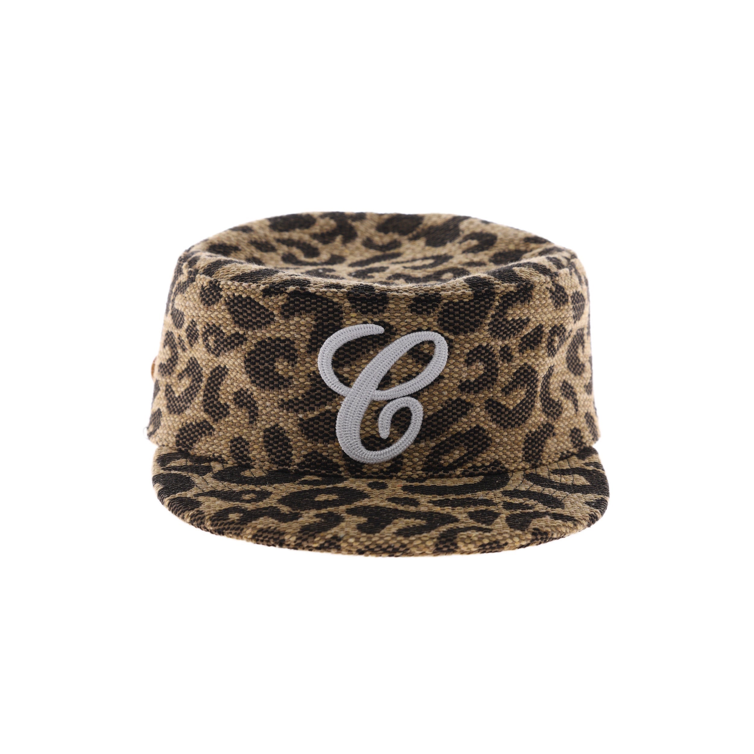 6CRAYON WEAVE LEOPARD PRINT BRIMMED BASEBALL CAP