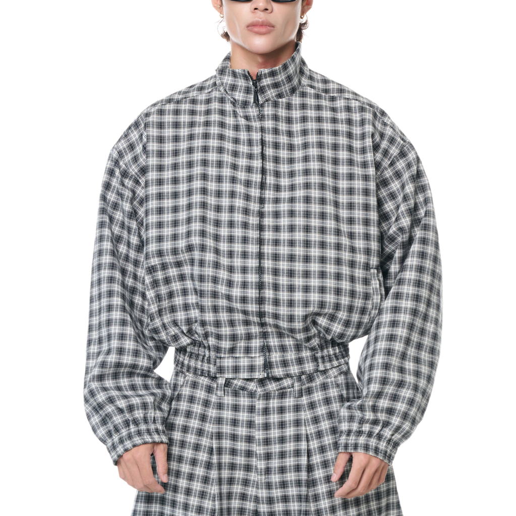 PUSH PUSH Gingham Zip Jacket