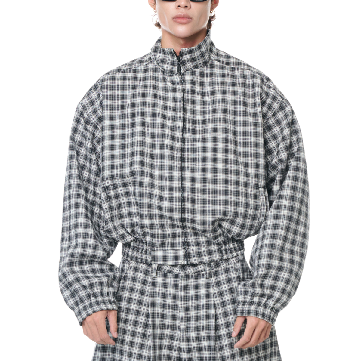 PUSH PUSH Gingham Zip Jacket