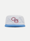 Goers Studio Signature Pillbox Cap in Blue & White