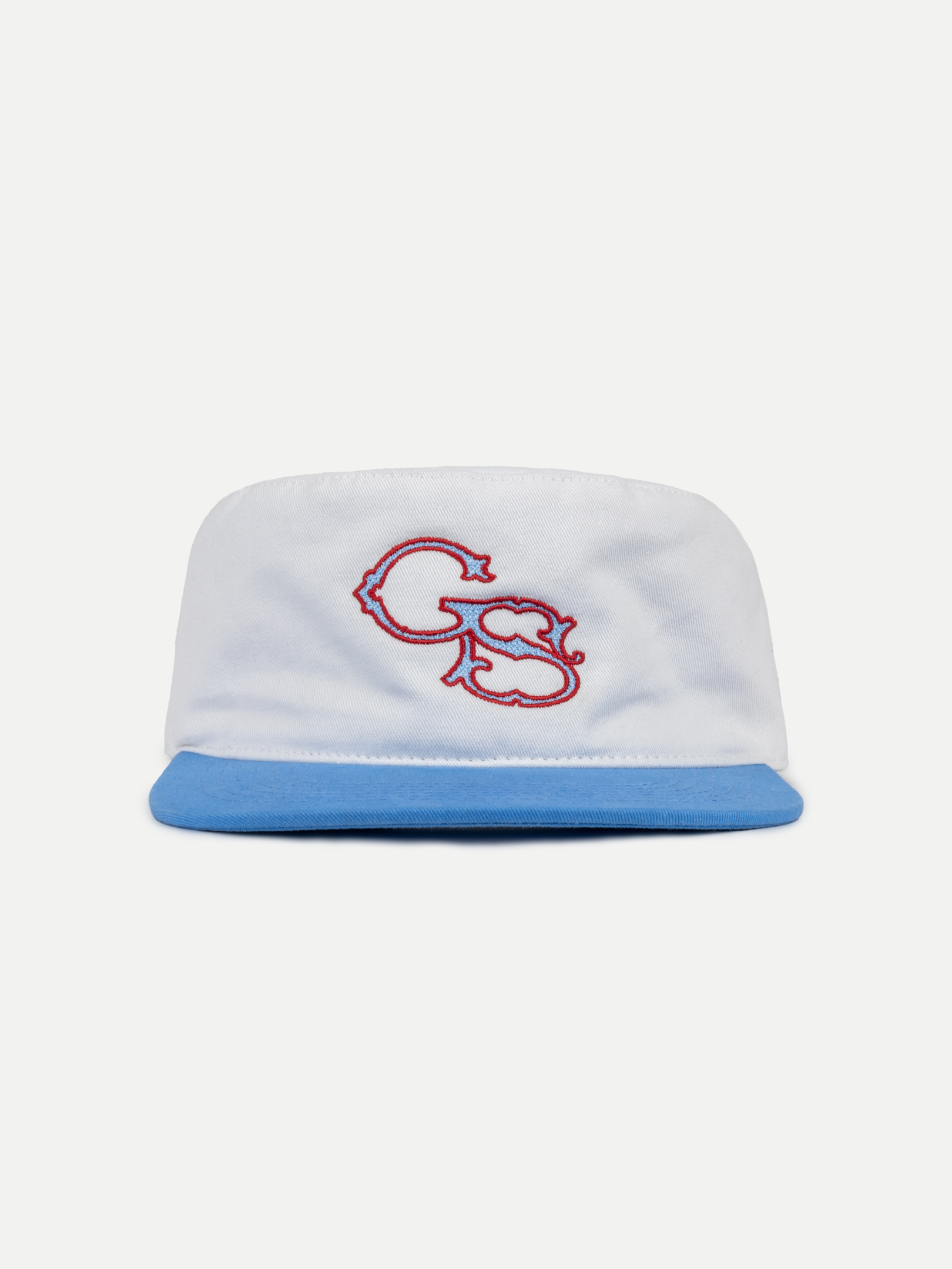 Goers Studio Signature Pillbox Cap in Blue & White