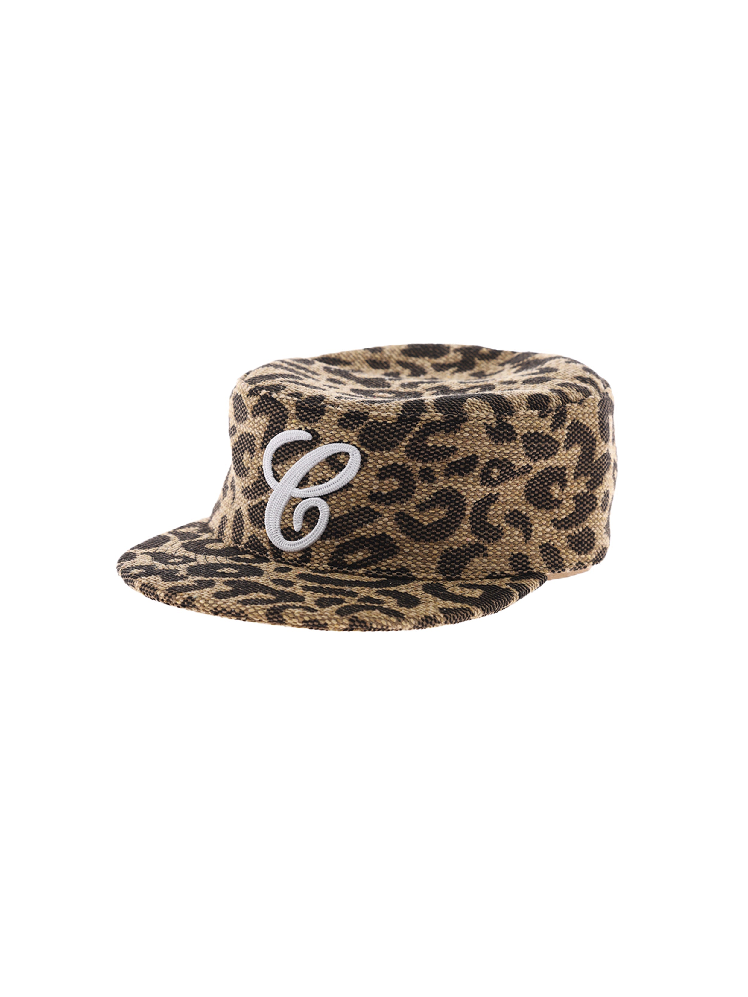6CRAYON WEAVE LEOPARD PRINT BRIMMED BASEBALL CAP