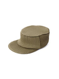 6CRAYON Army Green Pleated Flat Top Stretch Baseball Cap