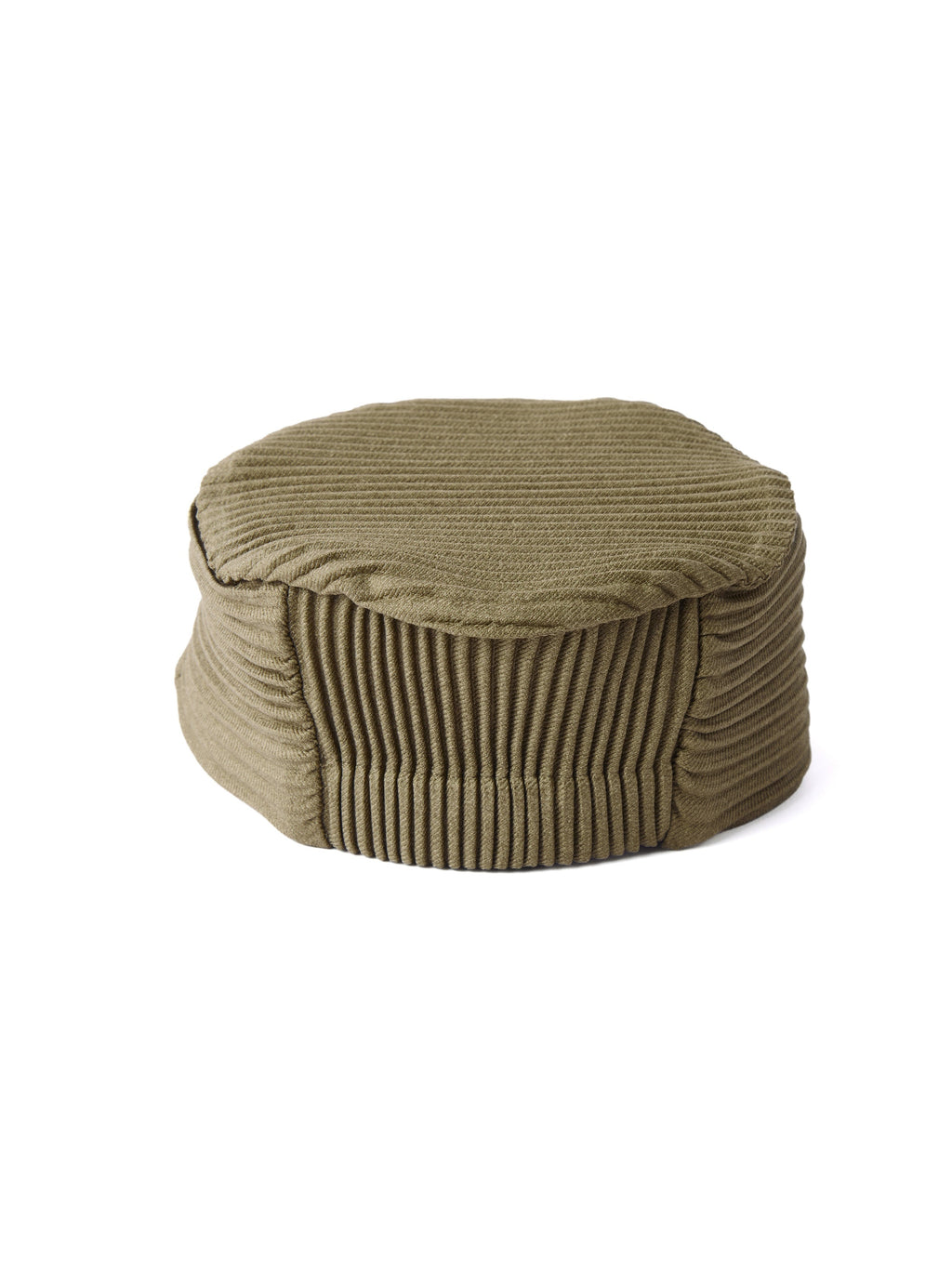 6CRAYON Army Green Pleated Flat Top Stretch Baseball Cap