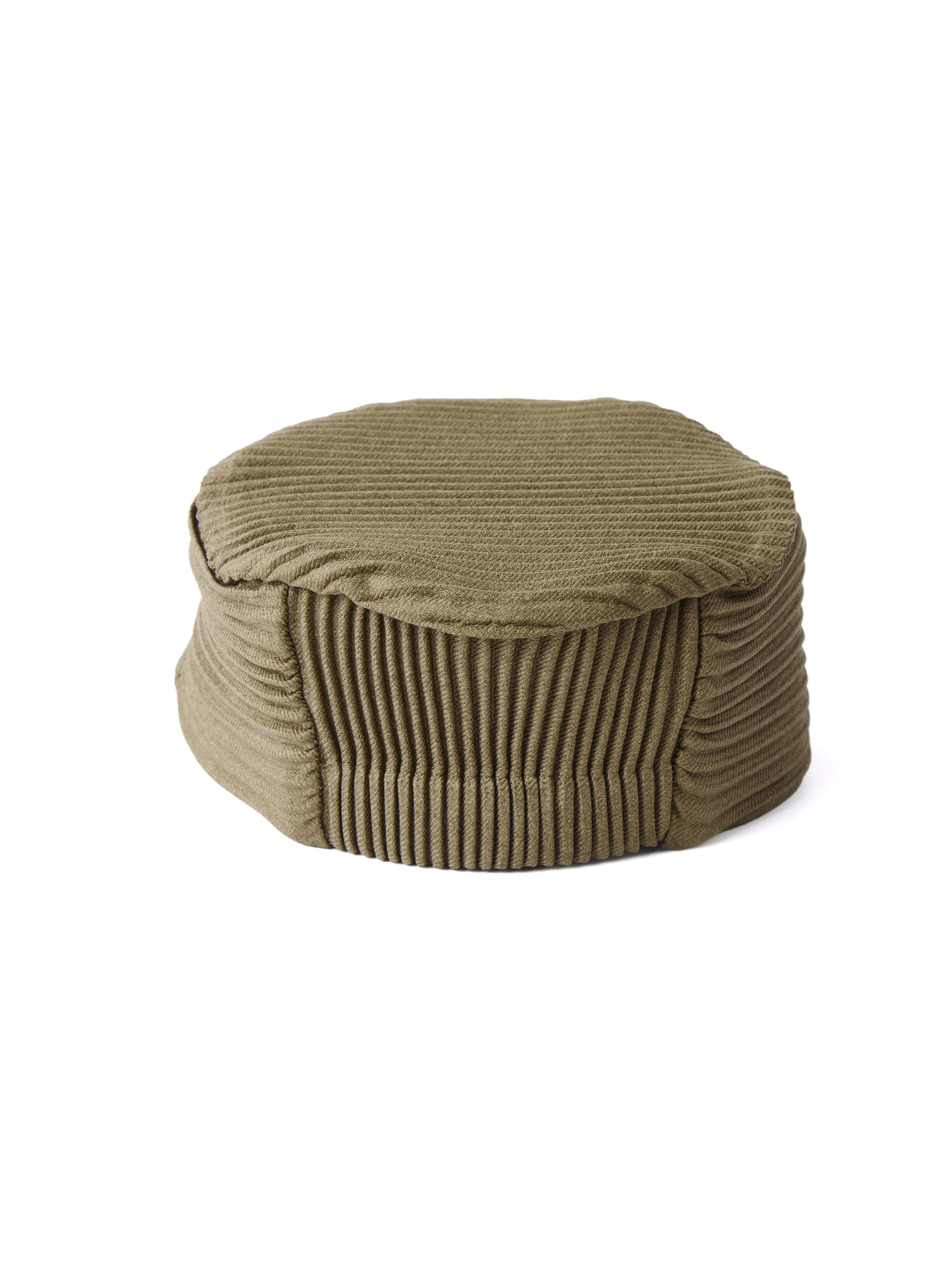 6CRAYON Army Green Pleated Flat Top Stretch Baseball Cap