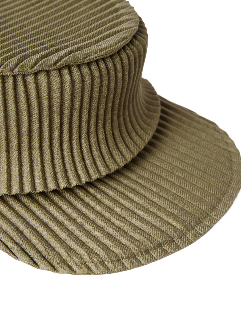 6CRAYON Army Green Pleated Flat Top Stretch Baseball Cap