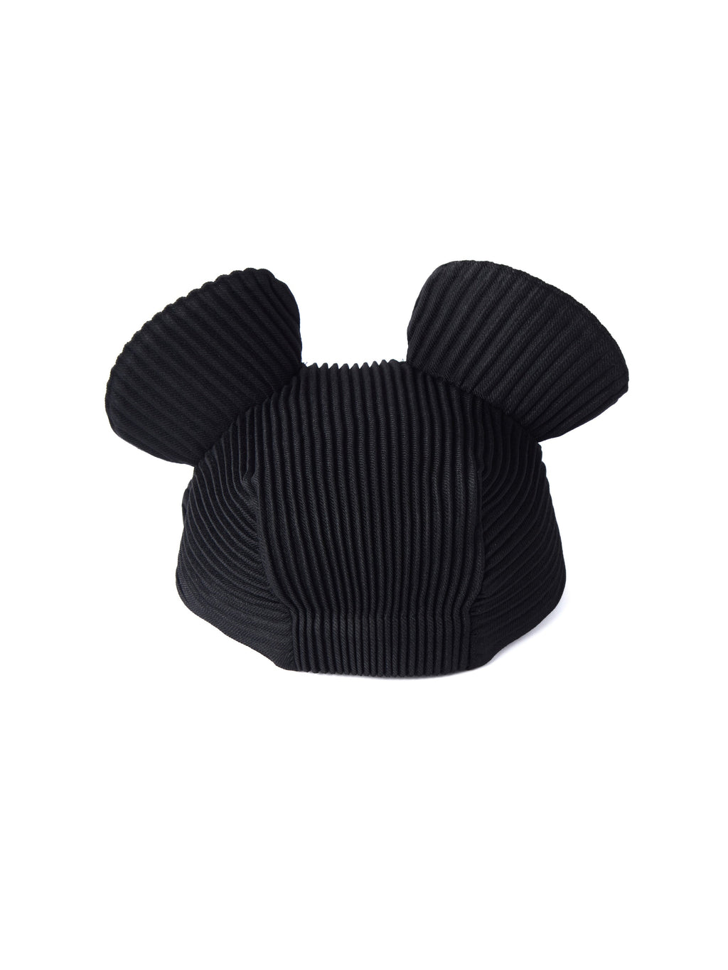 6CRAYON Black Pleated Flat Brim Mickey Cap