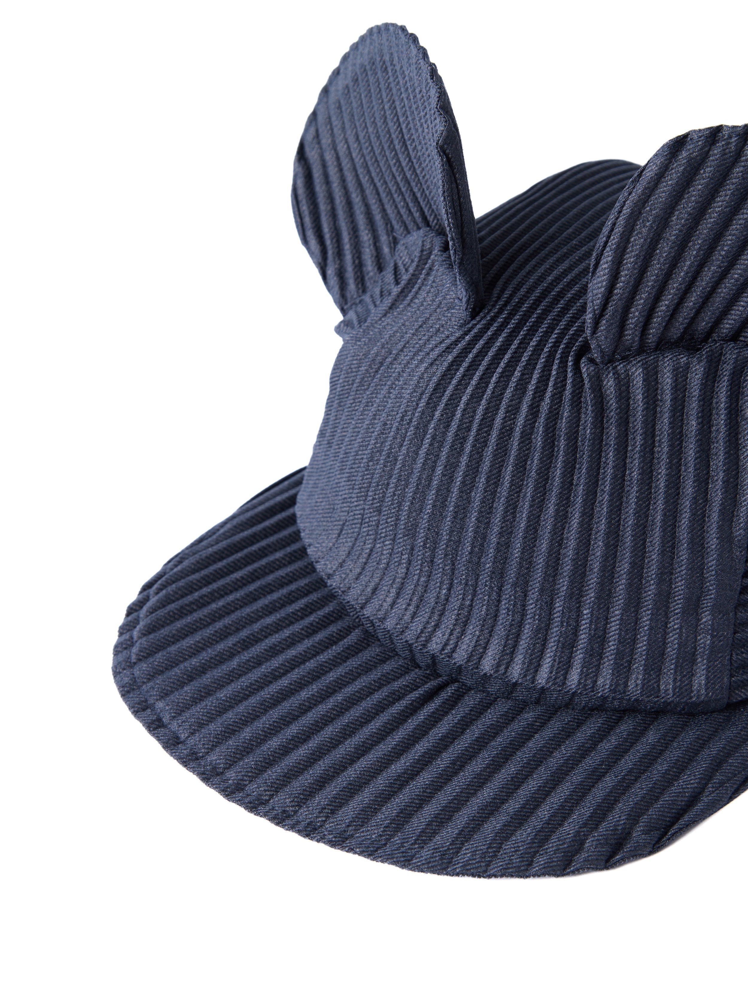 6CRAYON Denim Blue Pleated Flat Brim Mickey Cap