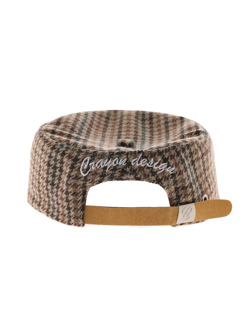 6CRAYON Houndstooth Flat Top Casual Baseball Cap