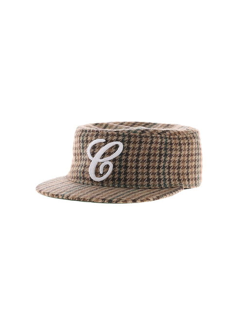 6CRAYON Houndstooth Flat Top Casual Baseball Cap