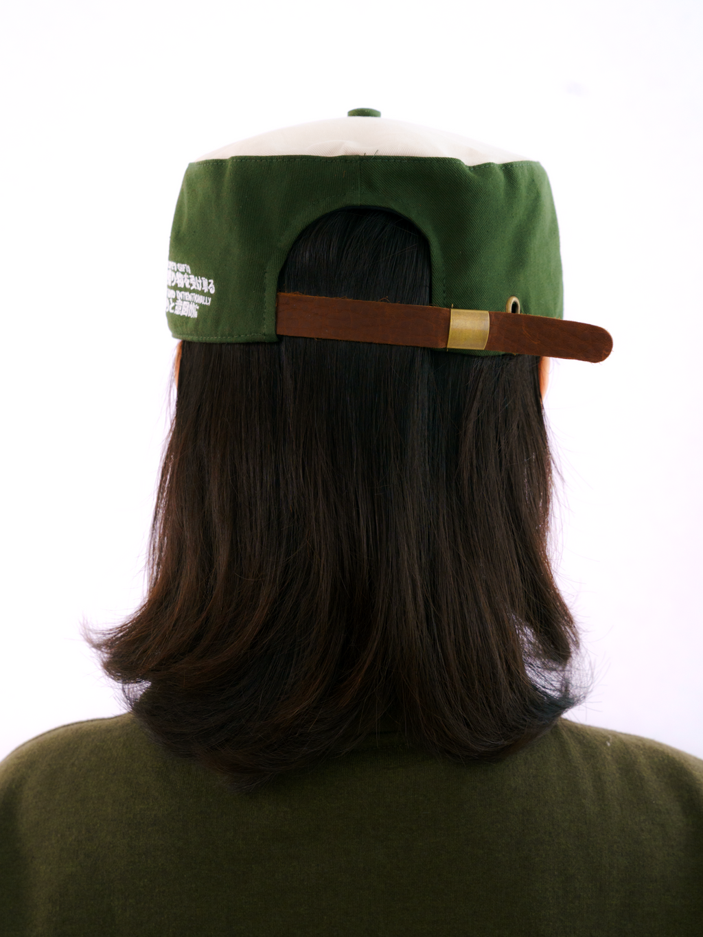 Goers Studio Signature Pillbox Cap in Moss & Beige