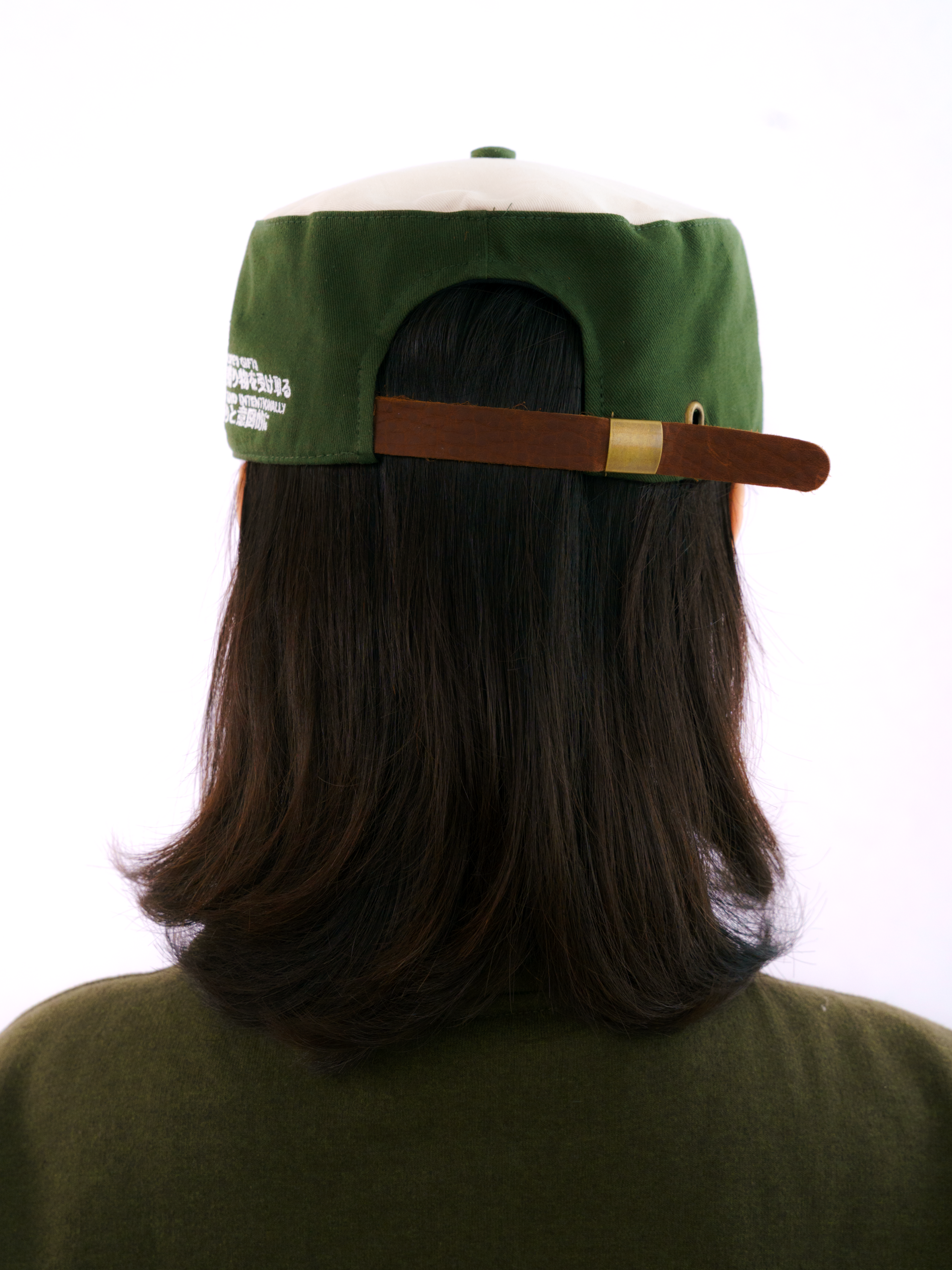 Goers Studio Signature Pillbox Cap in Moss & Beige