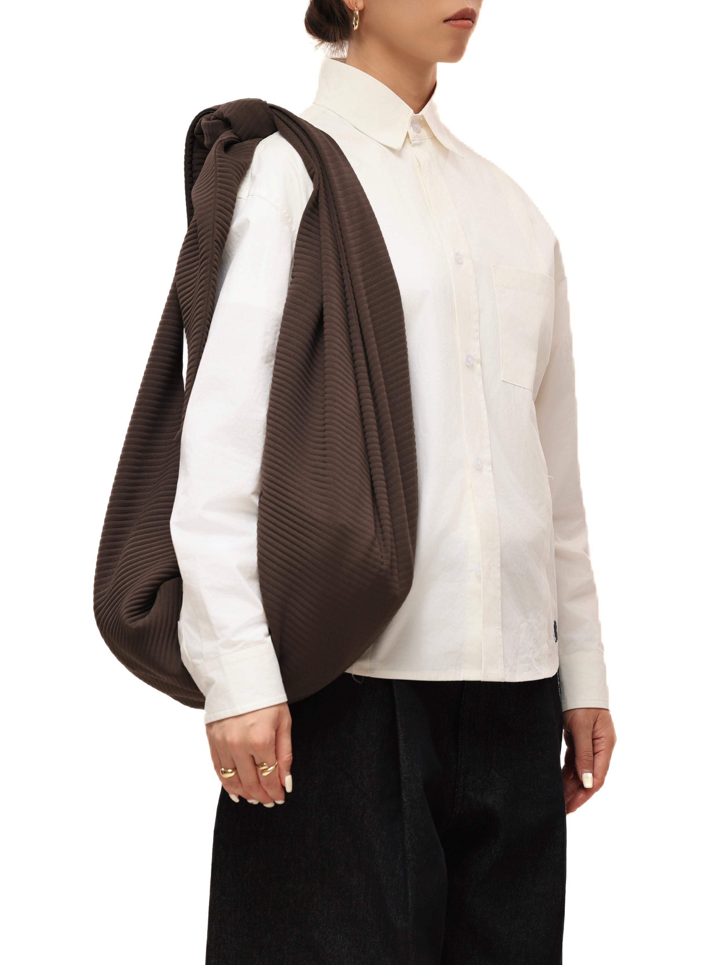 6CRAYON Pleated Adjustable Multi-Function Hobo Bag