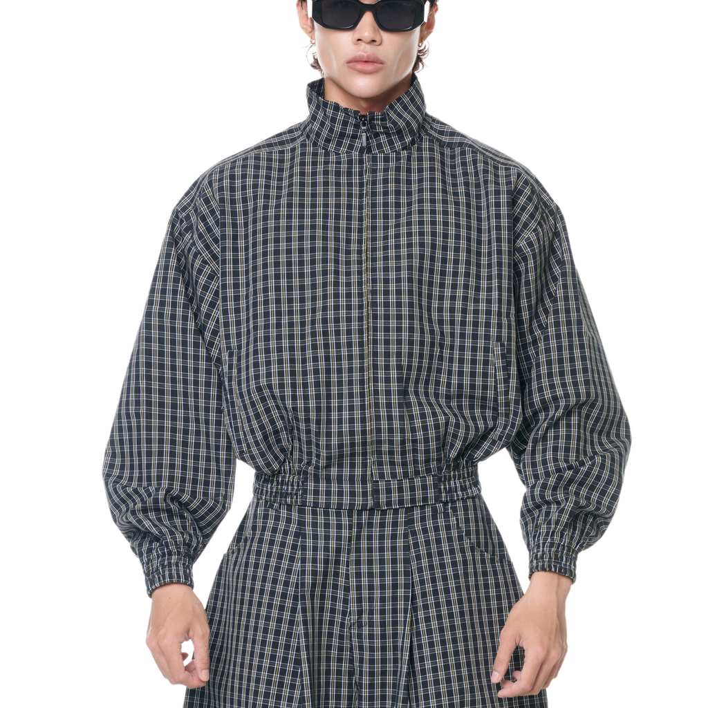 PUSH PUSH Gingham Zip Jacket