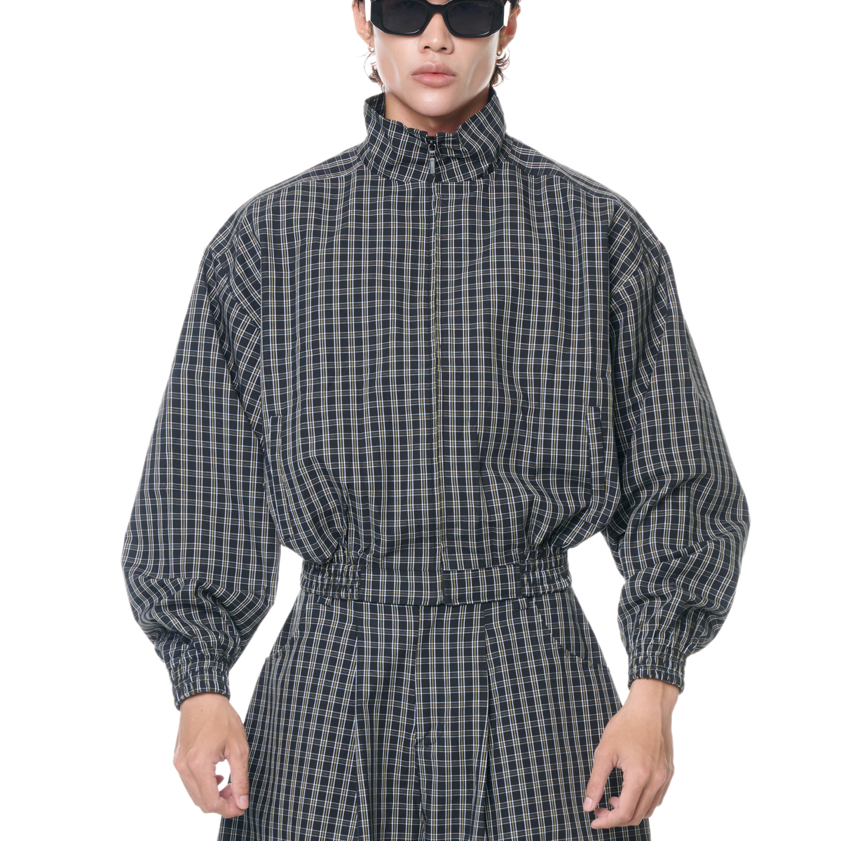 PUSH PUSH Gingham Zip Jacket