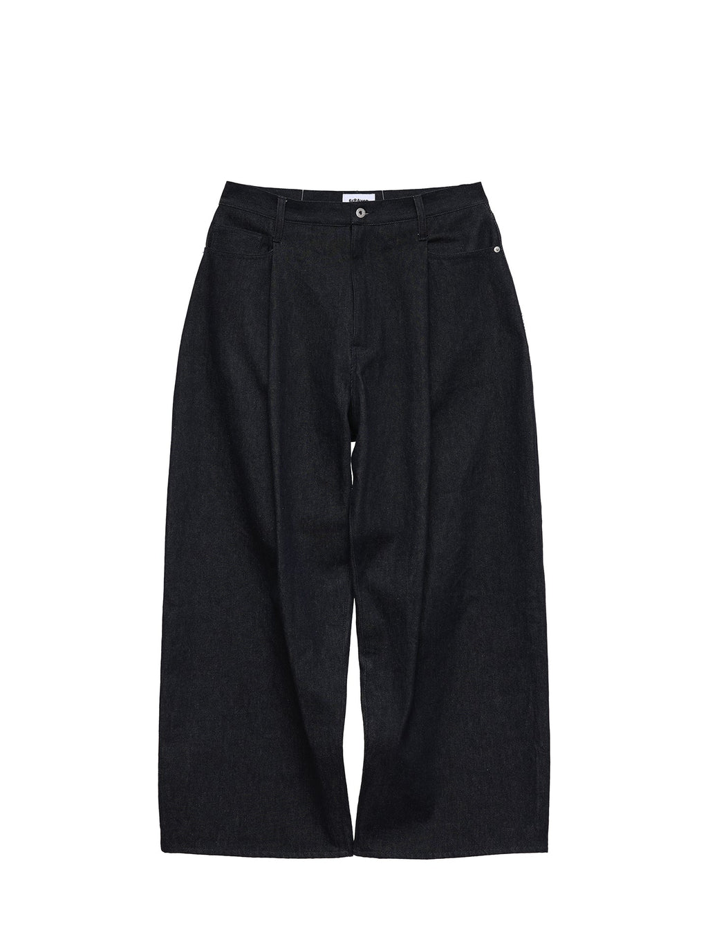 6CRAYON 11.3oz Indigo Blue Non-Fade Wide-Leg Baggy Denim Pants