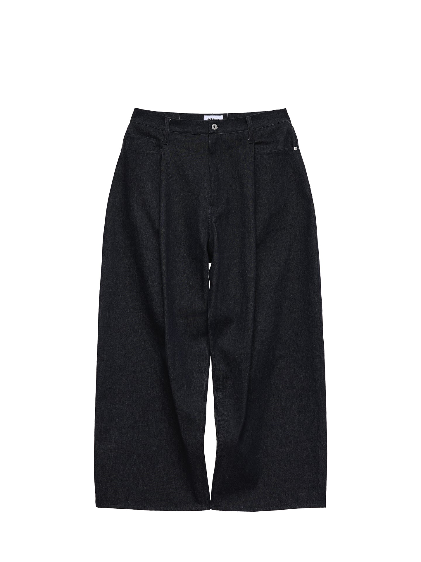 6CRAYON 11.3oz Indigo Blue Non-Fade Wide-Leg Baggy Denim Pants