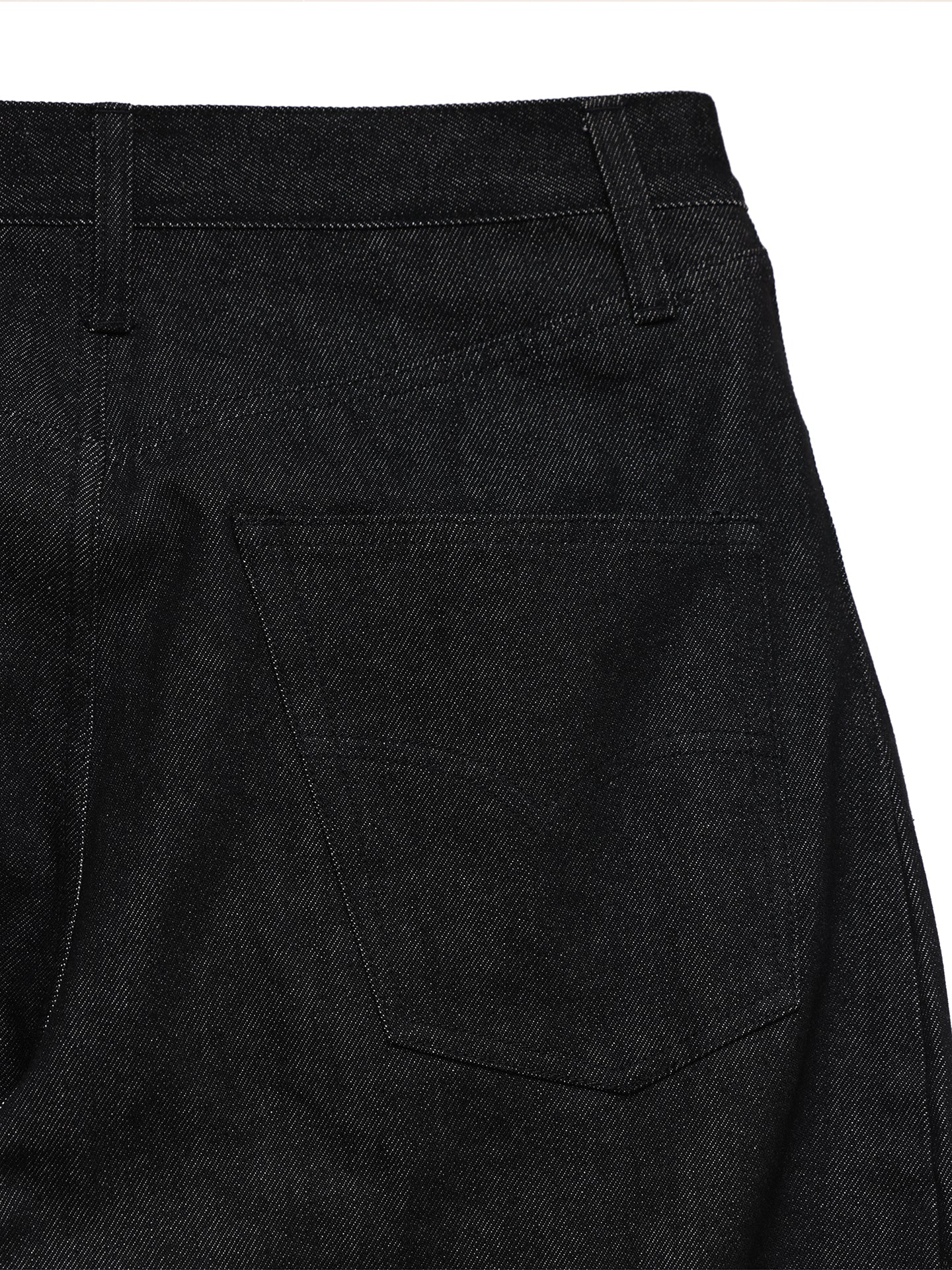 6CRAYON 11.3oz Black Non-Fade Wide-Leg Baggy Denim Pants