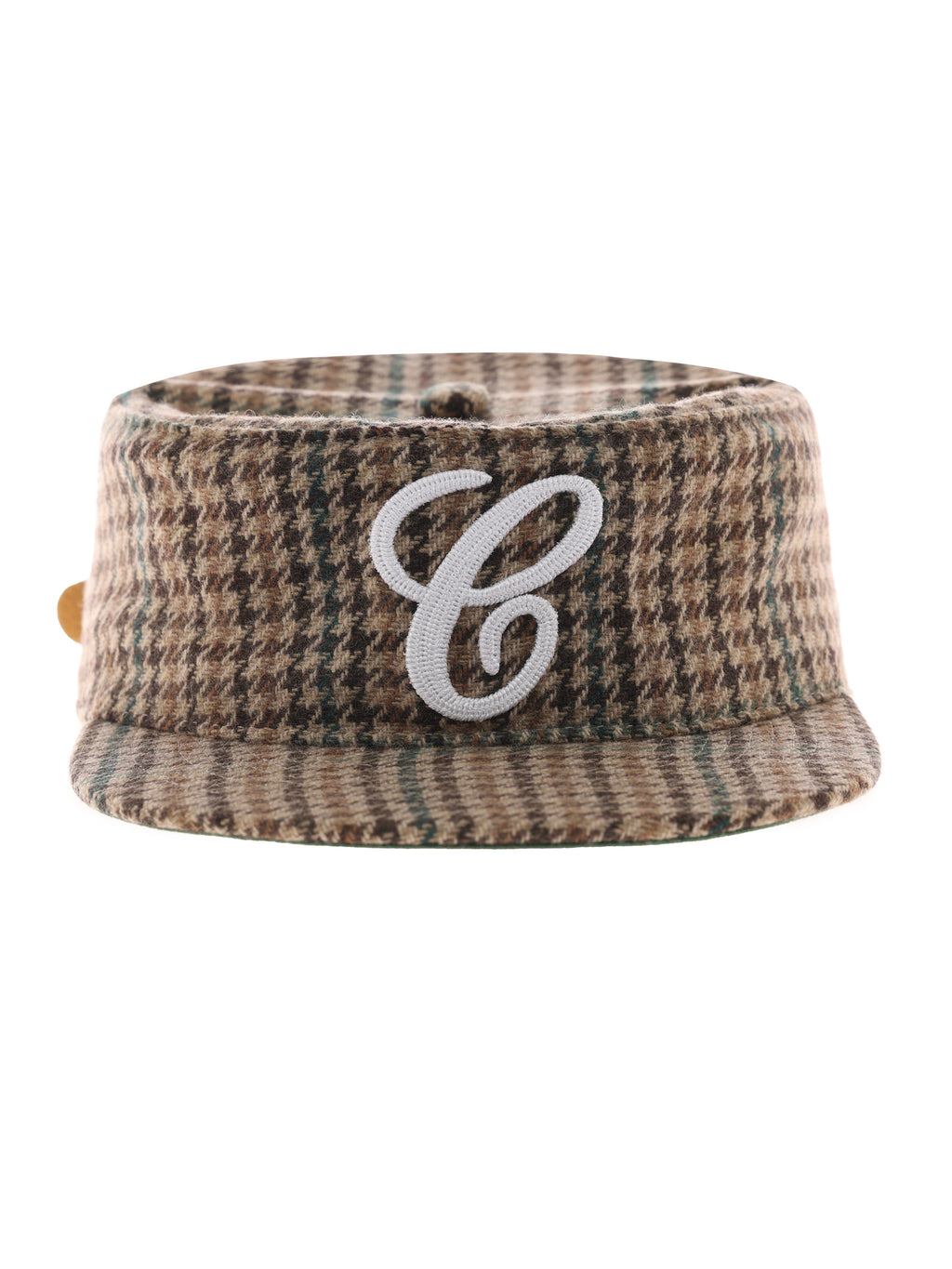 6CRAYON Houndstooth Flat Top Casual Baseball Cap